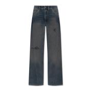 Vintage-Effect Jeans MM6 Maison Margiela , Blue , Dames