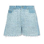 Hoge taille denim shorts Stella McCartney , Blue , Dames