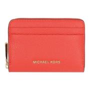 Korrelige leren portemonnee met ritssluiting Michael Kors , Red , Dame...