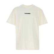 Katoenen Wit T-shirt Jil Sander , White , Heren