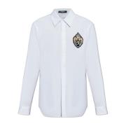 Shirt met applicatie Balmain , White , Heren