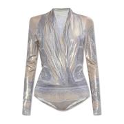 Body met diepe halslijn Versace , Gray , Dames