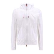 Premium Katoenen Zip-Through Hoodie Kiton , White , Heren