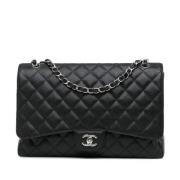 Pre-owned Leather chanel-bags Chanel Vintage , Black , Dames