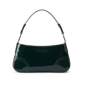 Gebeitst groen leren crossbody tas Iceberg , Green , Dames