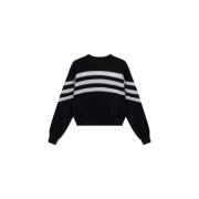 Zwarte Cropped Sweater Stijlvol Veelzijdig Modern Alix The Label , Bla...