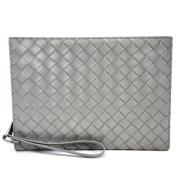 Pre-owned Leather clutches Bottega Veneta Vintage , Gray , Dames