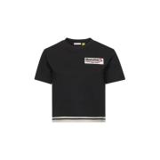 Zwarte T-shirts en Polos Moncler , Black , Dames