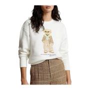 Bear Lange Mouw Sweatshirt Polo Ralph Lauren , White , Dames