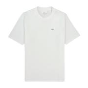 Geborduurd Wit Katoenen T-shirt Nn07 , White , Heren