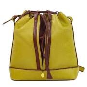 Pre-owned Leather shoulder-bags Cartier Vintage , Yellow , Dames