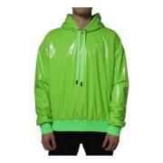 Neon Groene Logo Hoodie Dolce & Gabbana , Green , Heren