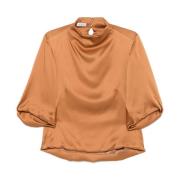 Viscose Clari Top Shirt Dries Van Noten , Orange , Dames