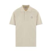 Groen Poloshirt met Vos Patch Maison Kitsuné , Beige , Heren