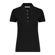 Logo Slim-Fit Poloshirt Lacoste , Black , Dames