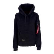 Zwarte Sherpa Hoodie met ritssluiting Alpha Industries , Black , Dames