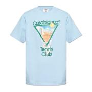 Bedrukt T-shirt Casablanca , Blue , Heren