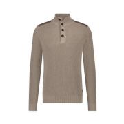 Taupe Mel Elegante Modieuze Herenoverhemd Saint Steve , Brown , Heren