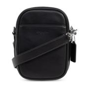 Leren schoudertas Coach , Black , Heren