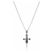 Men's Silver Necklace with Adorned Sword Pendant Nialaya , Gray , Here...