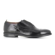 Zwarte leren Derby schoenen Officine Creative , Black , Heren