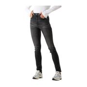 Grijze High Rise Skinny Jeans Calvin Klein , Gray , Dames