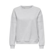 L/S O-Neck ZIP SWT Lichtgrijs Only , Gray , Dames