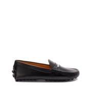 Zwarte Penny Slot Platte Schoenen Tod's , Black , Dames