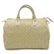 Pre-owned Canvas handbags Louis Vuitton Vintage , White , Dames