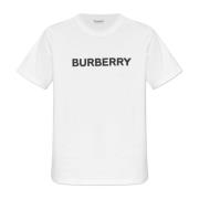 T-shirt met logo Burberry , White , Dames