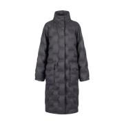 Lange donsjas met echte donshoed Iceberg , Gray , Dames