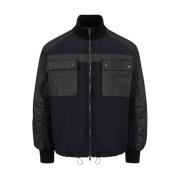 Nylon en gabardine jas Iceberg , Black , Heren