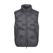 Nylon vest met borduurwerk Iceberg , Gray , Heren