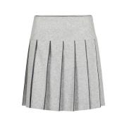 Geplooide rok in technische melange stof Iceberg , Gray , Dames