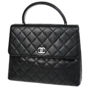 Pre-owned Leather chanel-bags Chanel Vintage , Black , Dames