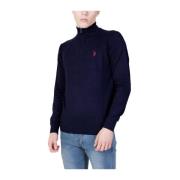 Blauwe Katoen Polyamide Blend Trui U.s. Polo Assn. , Blue , Heren