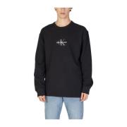 Zwarte Katoenen Crewneck Sweater Calvin Klein Jeans , Black , Heren