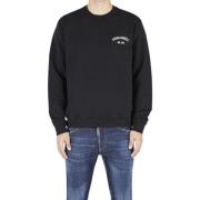 Zwarte Katoenen Logo Relief Sweater Dsquared2 , Black , Heren