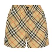 Shorts met ruitpatroon Burberry , Beige , Dames