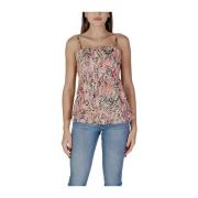 Multicolor katoenen top Dames T-shirt b.young , Multicolor , Dames