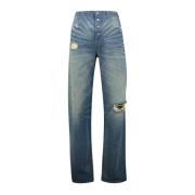 Vintage Blauwe Denim Jeans MM6 Maison Margiela , Blue , Dames