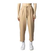 Beige Sportbroek Herfst/Winter Collectie Tommy Jeans , Beige , Dames