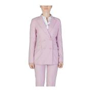 Lente/Zomer Viscose Blend Jas Collectie Sandro Ferrone , Pink , Dames