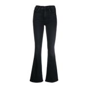 Blauwe Flared Jeans voor Vrouwen Mother , Black , Dames