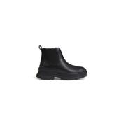 Stijlvolle Leren Enkellaarzen Timberland , Black , Dames