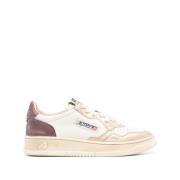 Vintage Leren Sneakers Autry , White , Dames