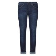 Blauwe Skinny Fit Jeans Lage taille Dondup , Blue , Heren