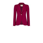 Single Button Technical Fabric Blazer Jacket Rinascimento , Red , Dame...