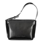 Zwarte dames schoudertas met rits Calvin Klein , Black , Dames