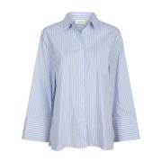 Gestreepte Shirt met Wijde Mouwen Neo Noir , Blue , Dames